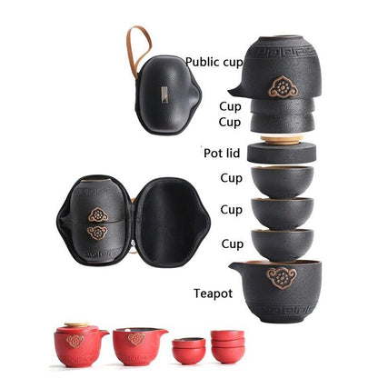 High Grade Chinese Tea Travel Set Ceramic Portable Teapot Porcelain Tea Ceremony