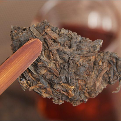 357g Old Ripe Puerh Tea Yunnan Pu'er Cooked Tea Cake Old Tree Pu-erh Black Tea