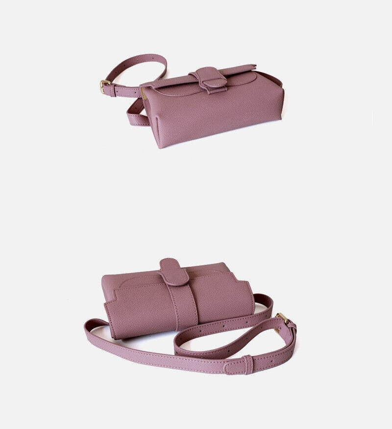 Convertible Real Leather Small Belt Bag Sling Pack Crossbody Clutch Fanny Pack
