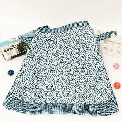 Kitchen Aprons Cloth Short Waist Lace Maid Women Waitress Party Costumes 48x66cm