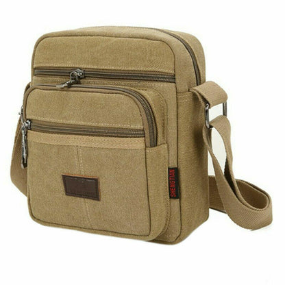 Retro Shoulder Bag Flip Casual Messenger Canvas Fashion Zipper Multifunctional