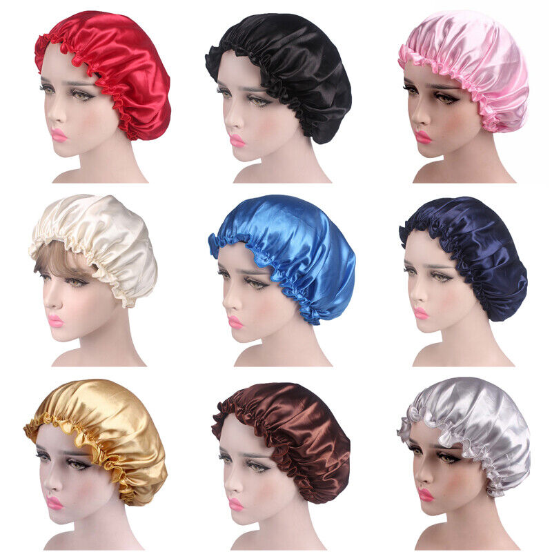Lady Satin Sleep Hat Hair Care Adjustable Chemo Caps Bonnet Turban Hat Headwraps
