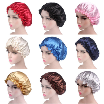Lady Satin Sleep Hat Hair Care Adjustable Chemo Caps Bonnet Turban Hat Headwraps
