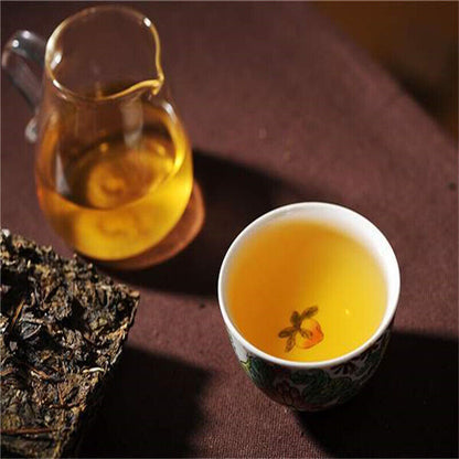 Yunnan Top-grade Old Comrade Haiwan Ancient Tree Pu Er Tea Hu Po Chun Ripe Puer