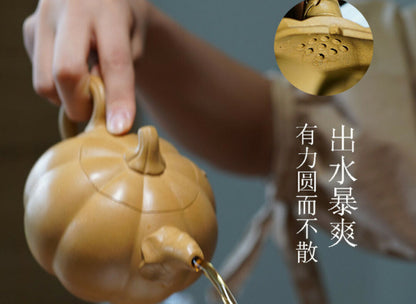 320cc chinese Yixing Handmade Zisha teapot Duan Clay Pumpkin Gongfu Tea Pot