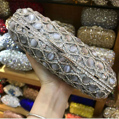 Crystal Diamond Day Clutches Shoulder Bag Evening Purse Women Wedding Handbag