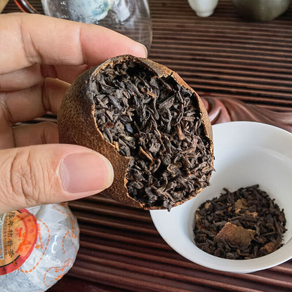 Yuxiang 8685 * Gold Horse Puer Stuffed Tagerine Tea Ripe Pu'er Orange Mandarin