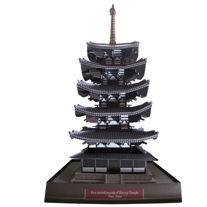 Diy Five-storied Pagoda of Horyuji Temple Nara Japan 3D Paper Model Puzzle Kit