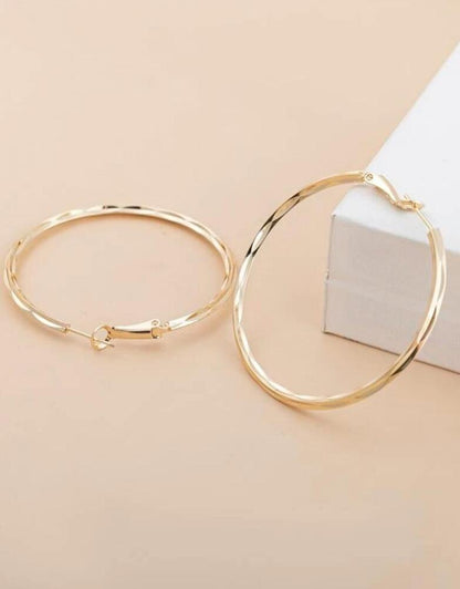 Aretes Argollas En Oro 10k Pendientes Joyería Fina De Moda Regalos Para Mujer X