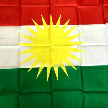 Kurdistan National Flag 90x150cm Printed Kurdish Hanging Banner Home Decorations
