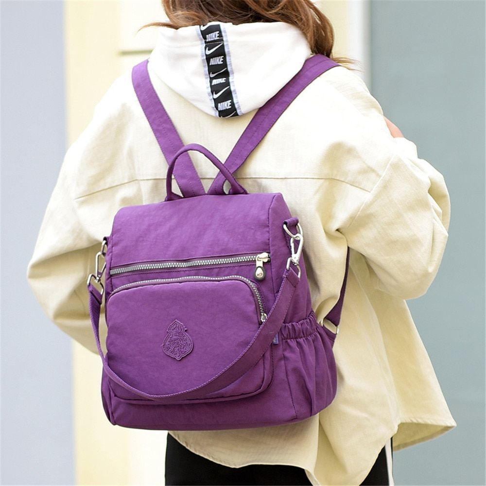 Fashion Women Backpack School Bags Nylon Cloth Waterproof Backpack Large Bookbag