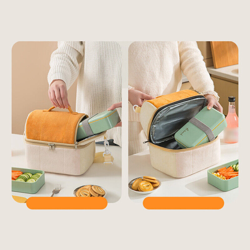 Large Thermal Insulated Lunch Bag Cool Bag Adult Kids Picnic Food Storage Box