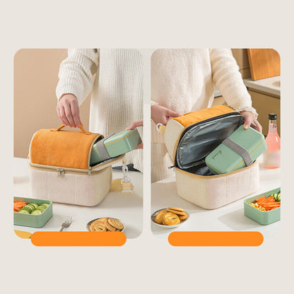 Large Thermal Insulated Lunch Bag Cool Bag Adult Kids Picnic Food Storage Box