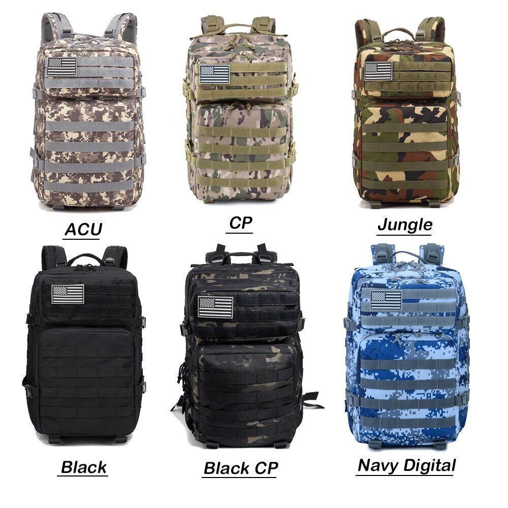 50L Tactical Men Molle Camouflage Army Backpack Hunting Camping Out Bag