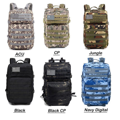 50L Tactical Men Molle Camouflage Army Backpack Hunting Camping Out Bag