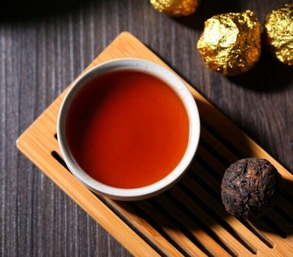 Handmade pearl YunNan YiWu puerh tea mini pu-erh puerh tuo tea cooked puerh