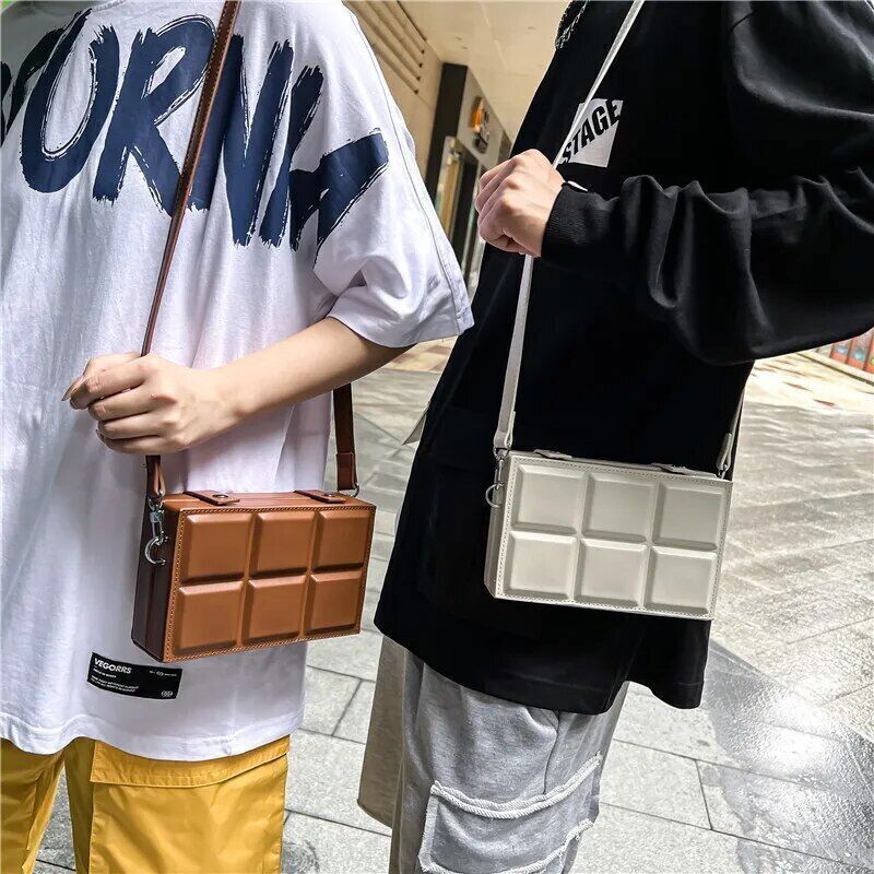 Men's Small Shoulder Bag Suitcase Shape Crossbody Bags Handbag