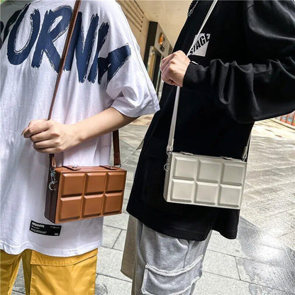 Men's Small Shoulder Bag Suitcase Shape Crossbody Bags Handbag