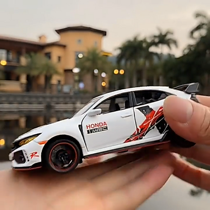 1:32 HONDA CIVIC TYPE-R Diecast Model Car Toy Vehicle Sounds Light Red Blue Gift