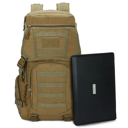 Tactical Backpack Camping Hiking Daypack Army Rucksack Sport Hunting Bag 50L