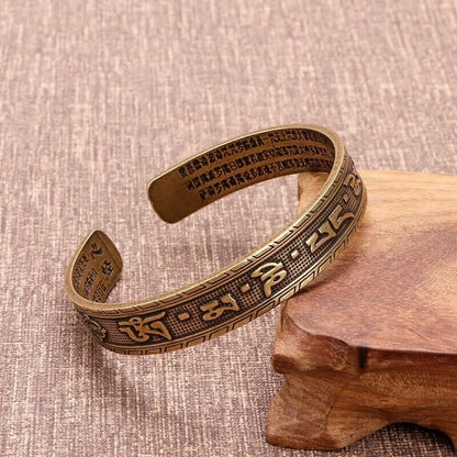 Women Bracelets Vintage Copper Nepal Tibetan Buddhism Cuff Men Spiritual Bangles