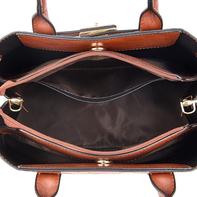 3-layer Women Single Shoulder Bag Leather Handbag Tote Bag Women Handbags