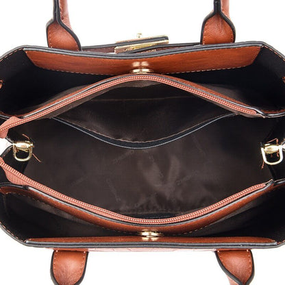 3-layer Women Single Shoulder Bag Leather Handbag Tote Bag Women Handbags