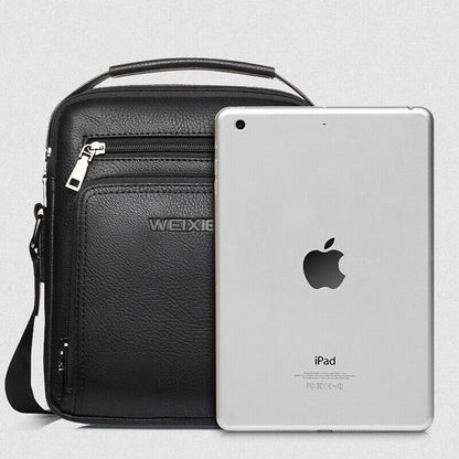 Men's Business Leather Shoulder/Messenger Bag 8" Handbag bag Outdoor Sport Bag