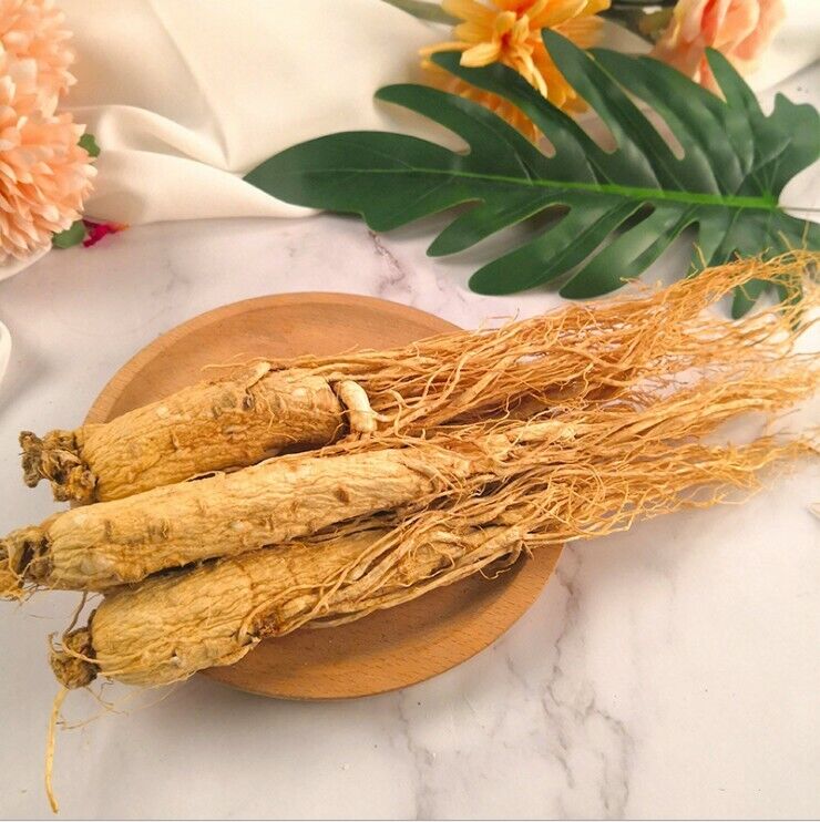 Changbai Mountain Dried white Ginseng Root Panax Chinese Herb Ginseng Tea