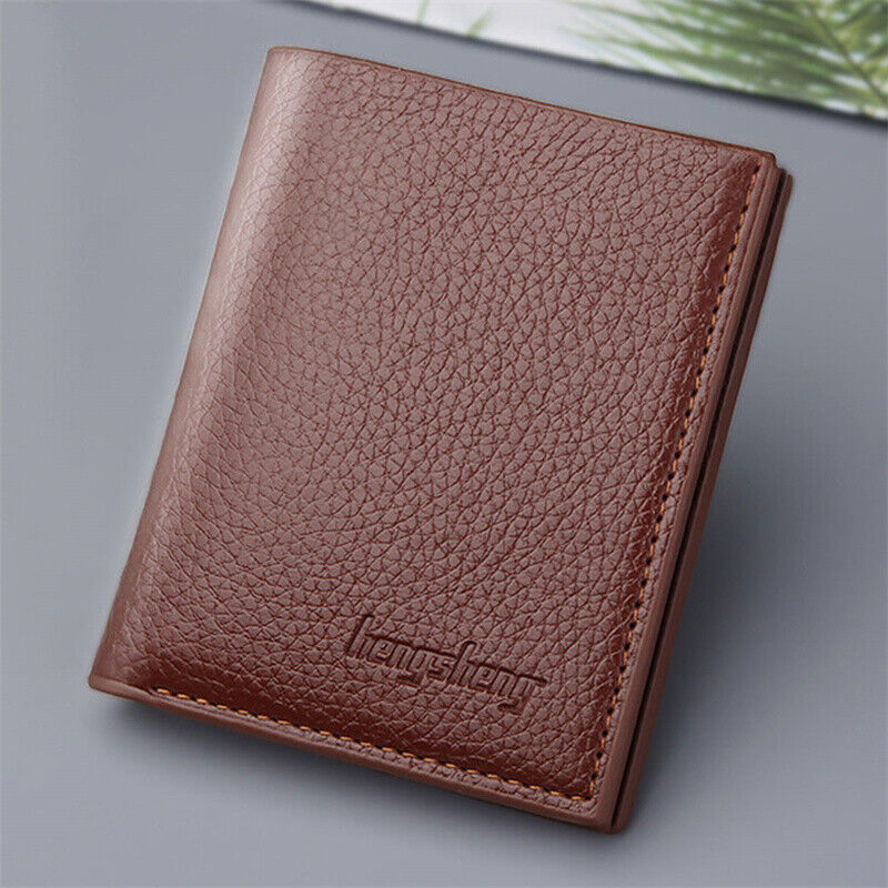Men's Short Vertical Wallet Bank Card Package Purse ID Card Bag Holder Purses