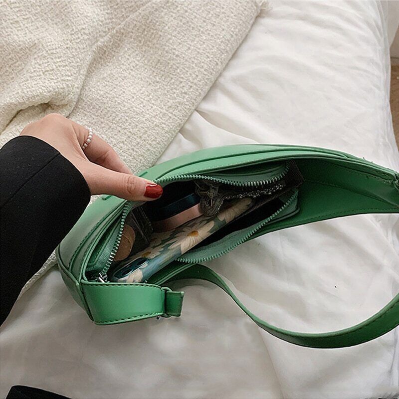 Women Shoulder Bag PU Leather Purse and Handbag Shopper Underarm Bag