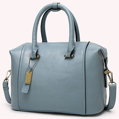 Women's Boston Bag Genuine Leather Crossbody Shoulder Bag Satchel Tote Handbags