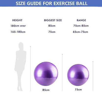Yoga Ball Exercise Anti Burst Fitness Balance Workout Stability US 75''-85''