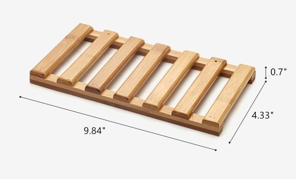 Small Bamboo Floating Shelves Wall Hanging Rack Holder Storage Home Decor 3 Pcs