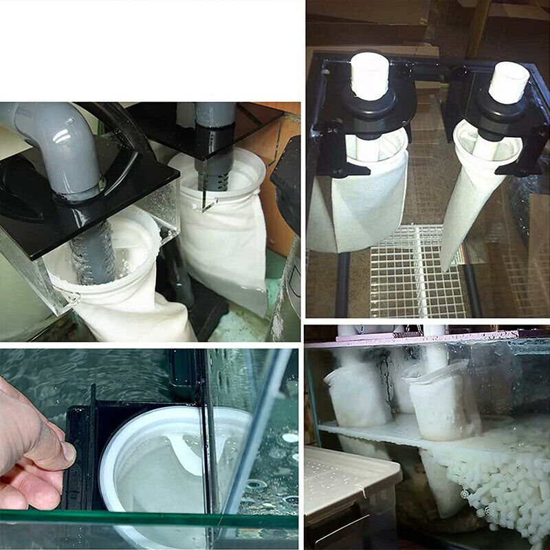 5x Filter Sock Bag Ring 4x15" 150/200 Micron Marine Fish Sump Aquarium Tank