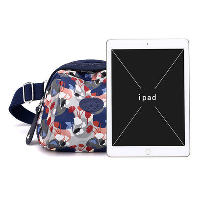 Women Shoulder Messenger printing Bag Nylon Oxford Lightweight Zipper