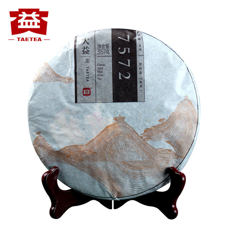 357g Top-grade Classic 7572 Ripe Pu'er Tea TAETEA Menghai Dayi Puer Tea Cake