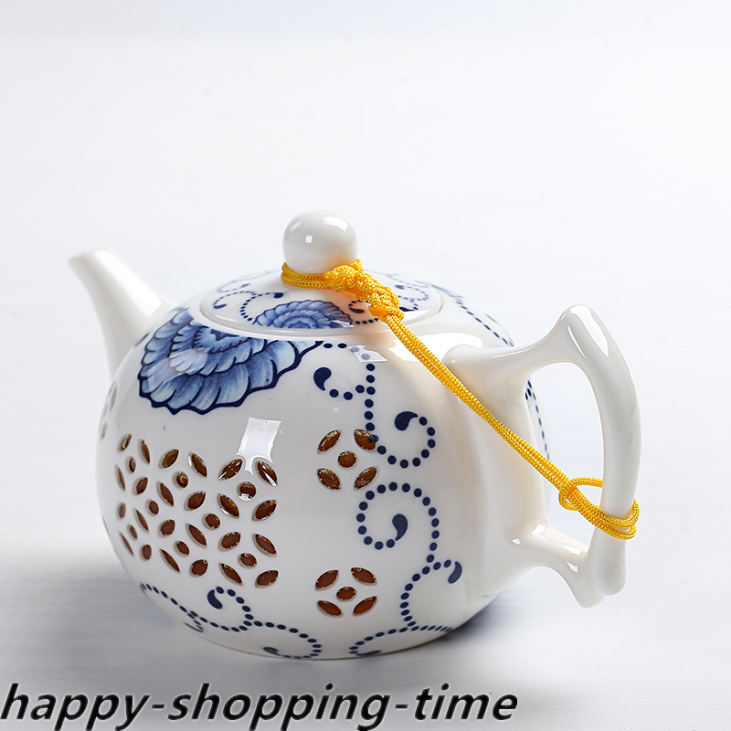 Porcelain Tea Pot Thin Glaze Hollow-out Design Kungfu Tea Pot With Infuser New