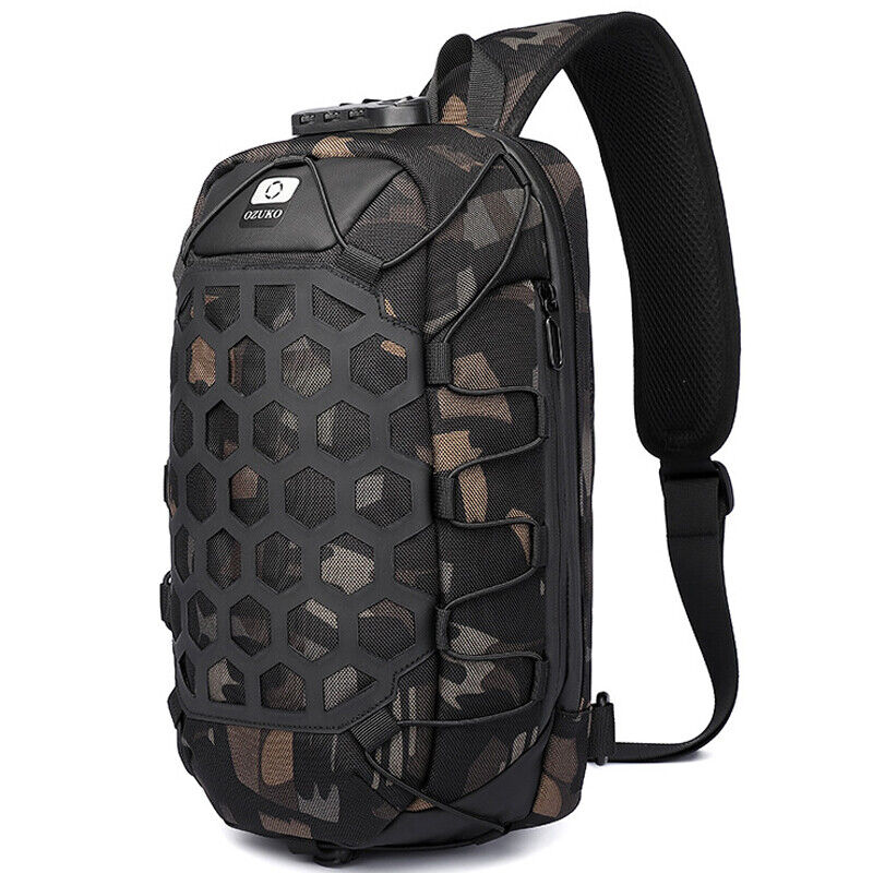 Sling Backpack Oxford cloth Waterproof&Anti-theft Crossbody Shoulder Bag USBPort