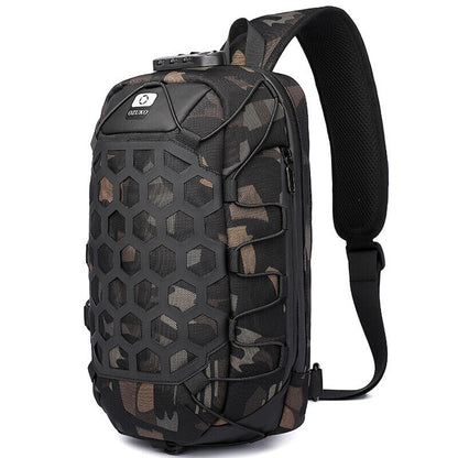 Sling Backpack Oxford cloth Waterproof&Anti-theft Crossbody Shoulder Bag USBPort