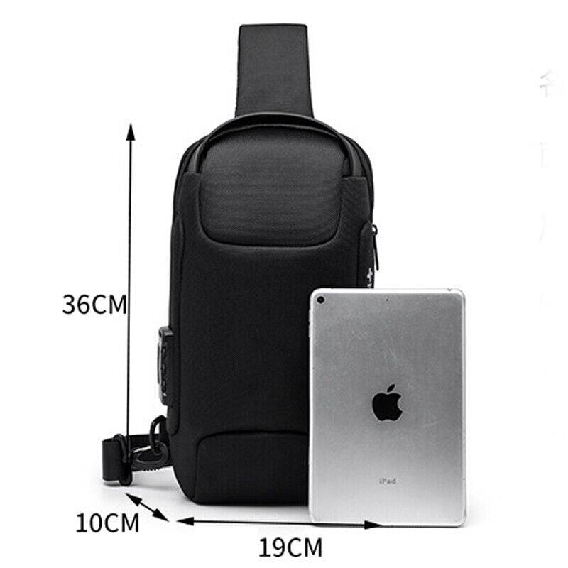 Men's Sling Backpack Oxford cloth Waterproof&Anti-theft Crossbody Bag Camouflage