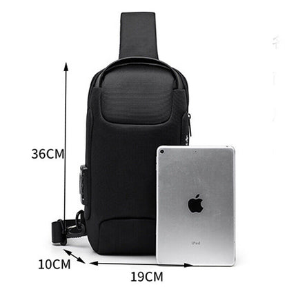 Men's Sling Backpack Oxford cloth Waterproof&Anti-theft Crossbody Bag Camouflage