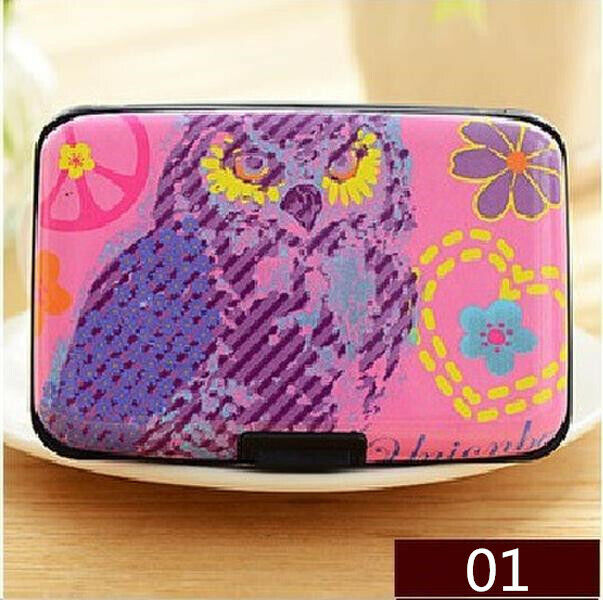 Box Bag Credit ID Card Women's Card Case Holder Card Security Layers Theft Proof