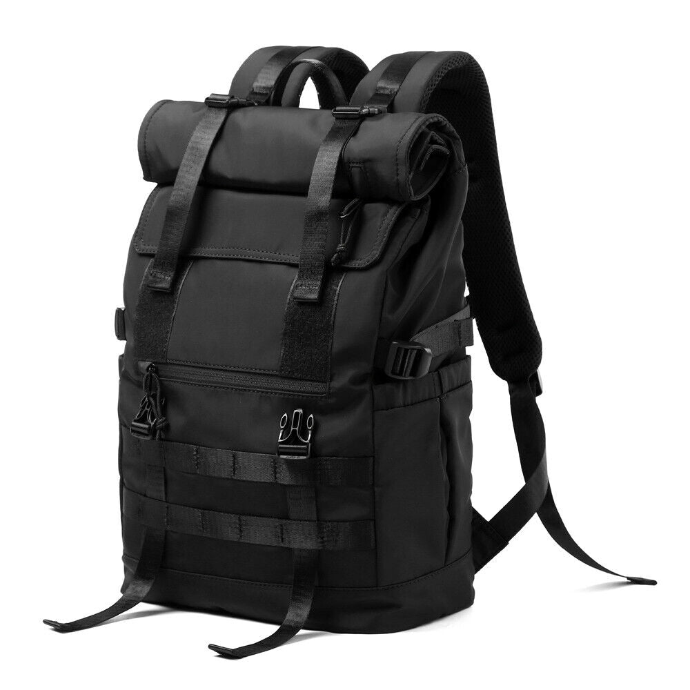 3 in 1 Travel Backpack Men Women Roll Top Laptop Backpack Teen Male School Bag