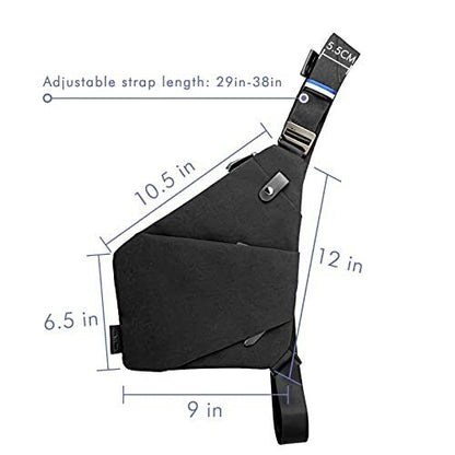 NIID-FINO NEO Sling Bag Anti-theft Crossbody Shoulder Right Hand, F2-black