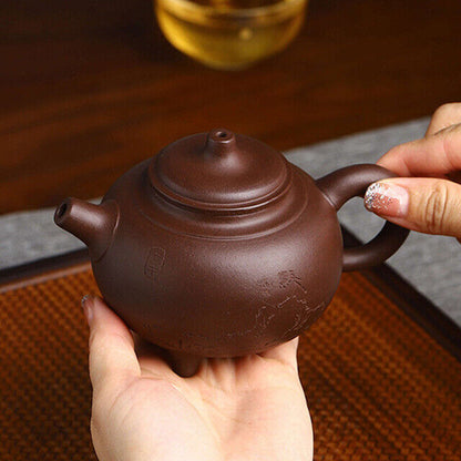 Chinese Yixing Zisha Pottery Duan Clay Handmade Words Hanzi Teapot Tea Pot