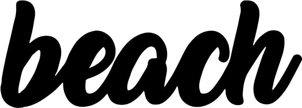 Beach Word Metal Wall Art | 11" Long X 4" High