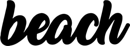 Beach Word Metal Wall Art | 11" Long X 4" High