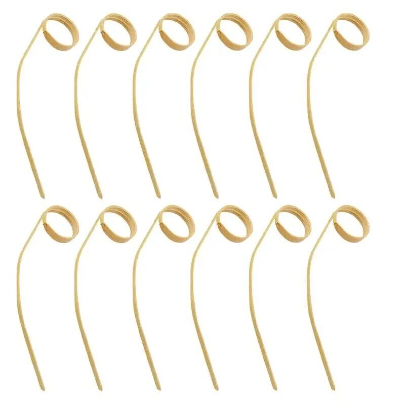 Cocktail Stick 50Pcs Disposable Bamboo Tie Knotted Skewers Wine Food Fruit Picks