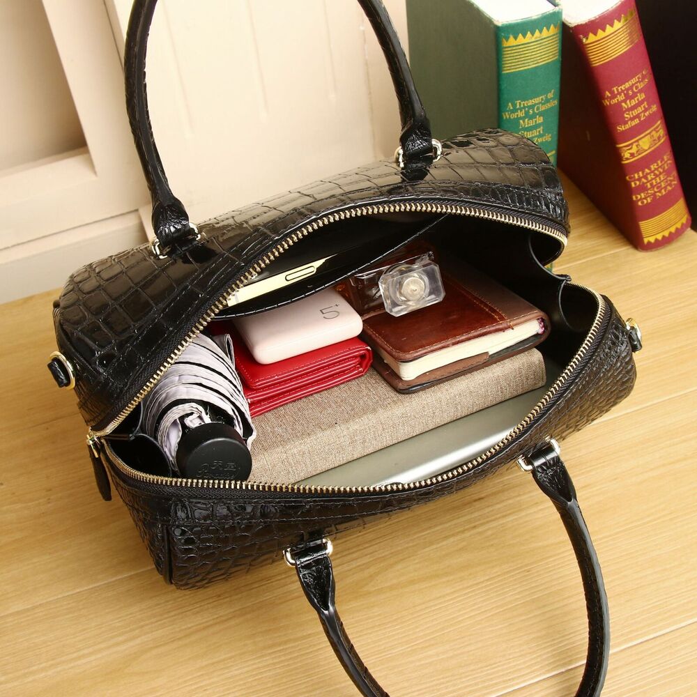 crocodile belly pattern handbag, top cow leather wedding bag shoulder pillow bag